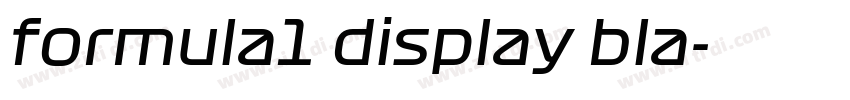 formula1 display bla字体转换 formula1 display bla字体转换